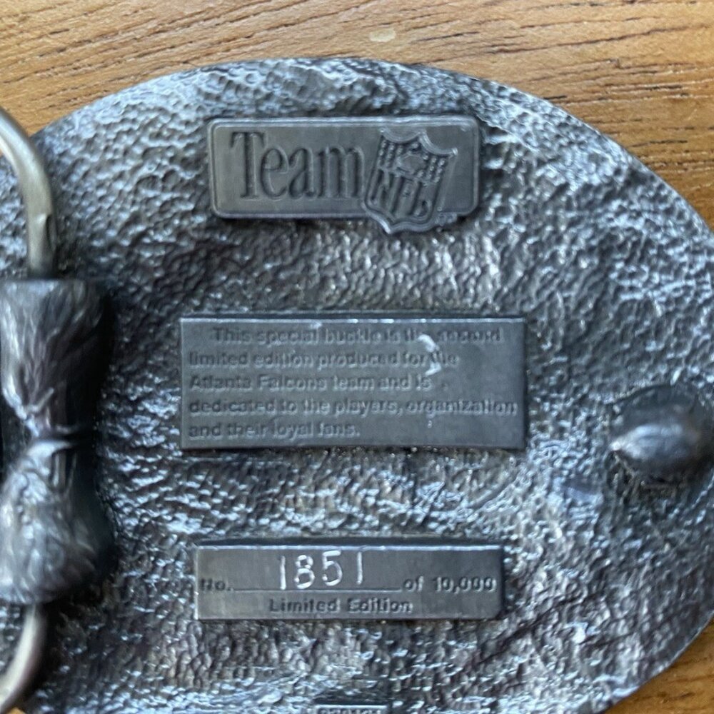 Vintage 90s Atlanta Falcons Limited Edition Belt Buckle NFL - Picture 5 of 5